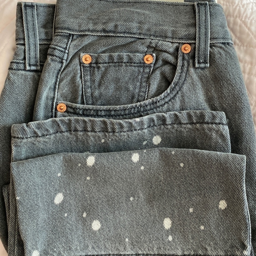 LEVI'S® LOW PRO JEANS  GREY W WHITE SPATTER NWT